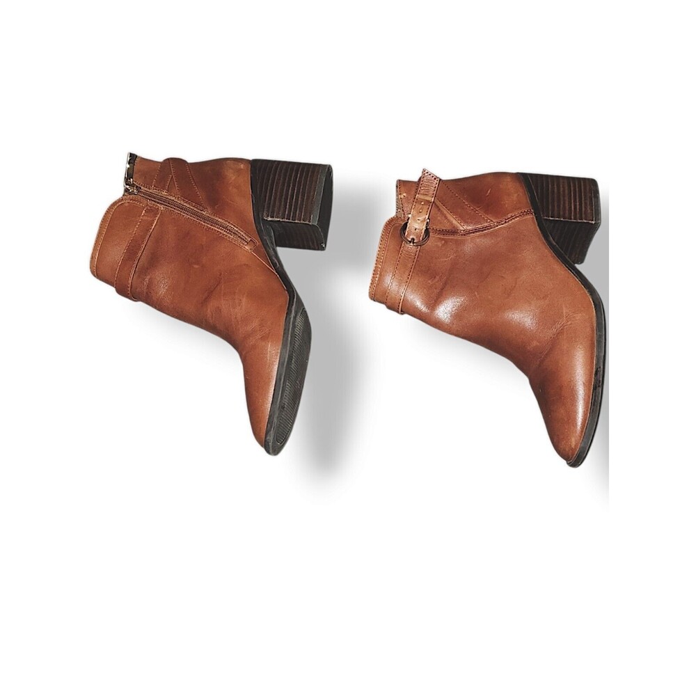 Essex Lane Ankle Fall’s Gold Bootie Western Cowgirl Side Zip Size 9 - Picture 3 of 5